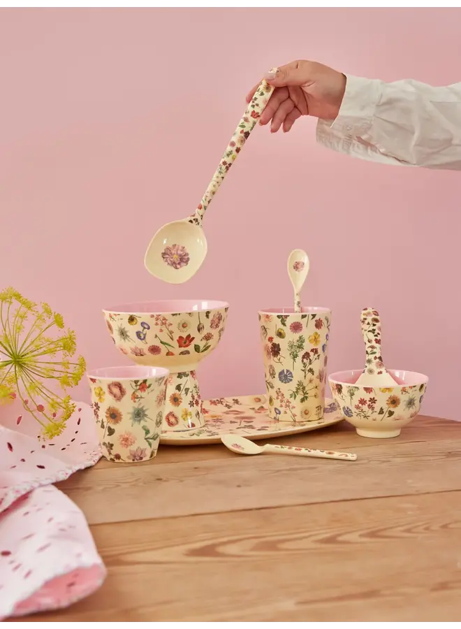 rice - Medium melamine beker – Crème floras dream print