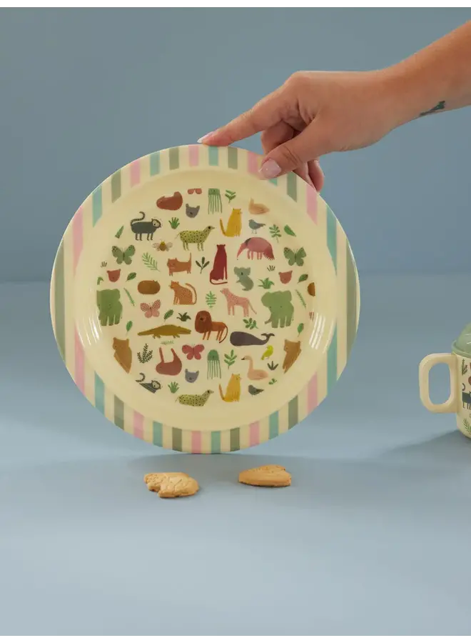 rice  - Melamine bord – Meerkleurig sweet jungle print