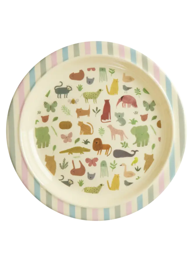 rice  - Melamine bord – Meerkleurig sweet jungle print