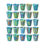rice - Melamine alfabet beker – Meerkleurig blauwe strepen