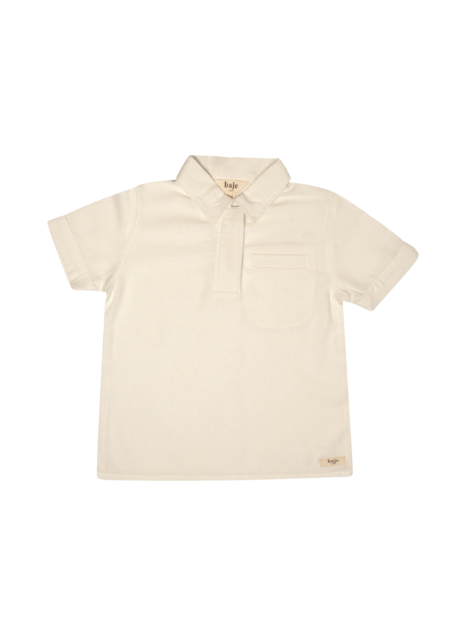 Lion linen short sleeve – Off white