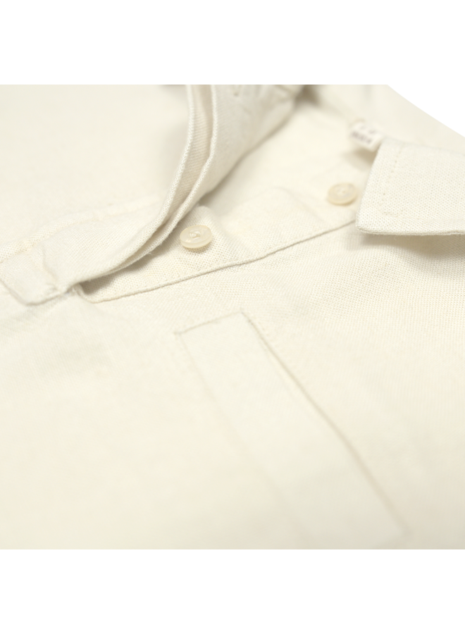 Baje - Lion linen short sleeve – Off white