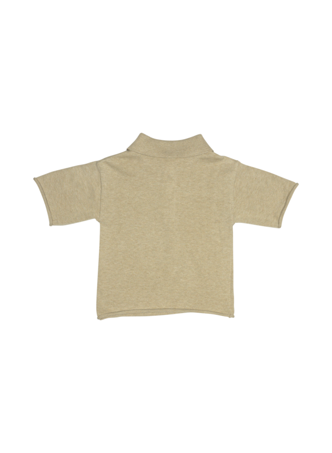 Baje - Mackay knitted cashmere polo – Sand