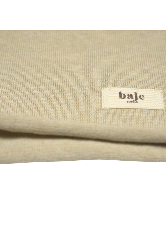 Baje - Mackay knitted cashmere polo – Sand