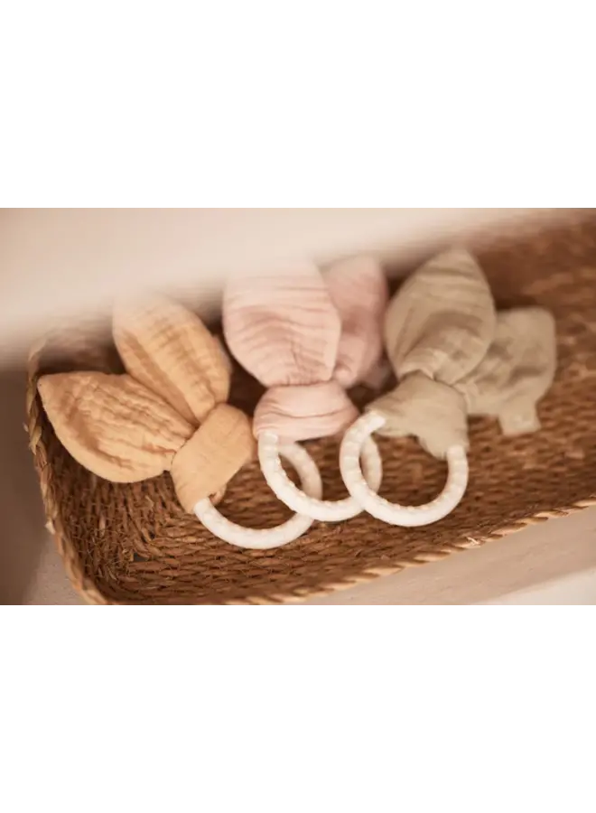 Jollein - Bijtring siliconen bunny ears – Moonstone