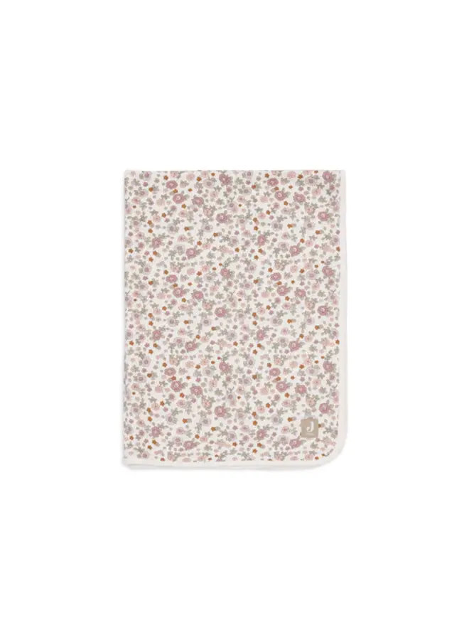 Deken wieg jersey 75x100cm – Retro flowers