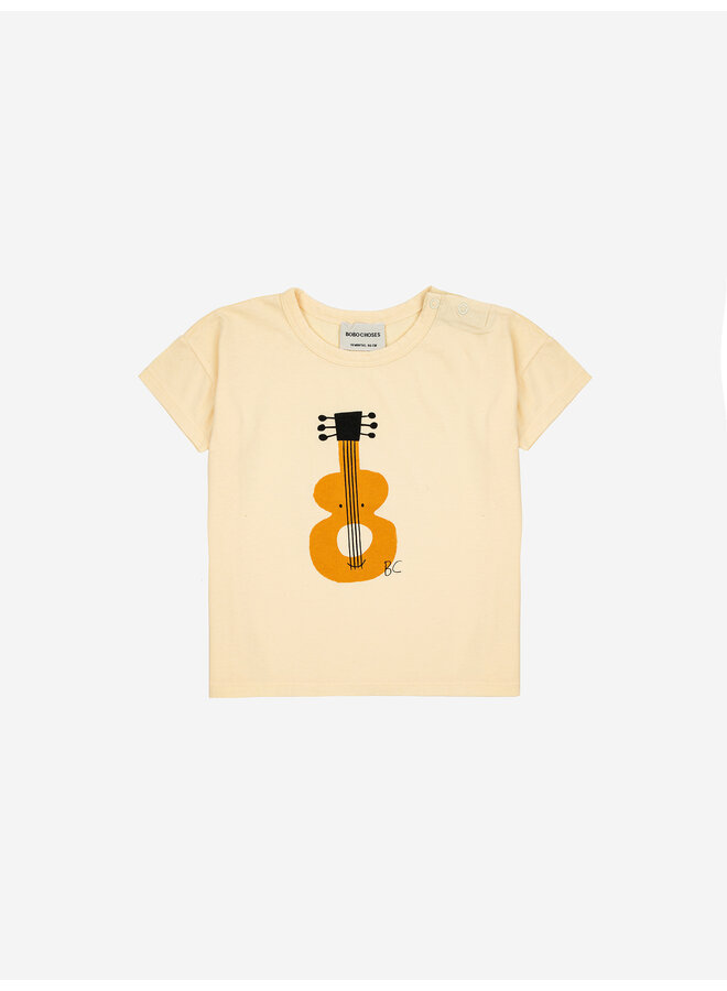 Baby acoustic guitar T-shirt – Light yellow