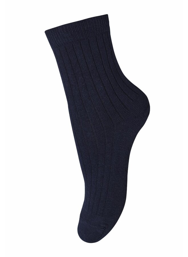 Cotton rib socks - Black