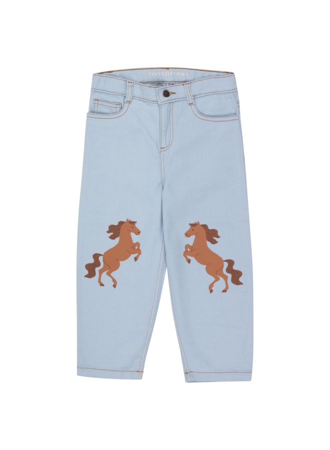Tiny Cottons - Horses baggy jeans – Blue-grey