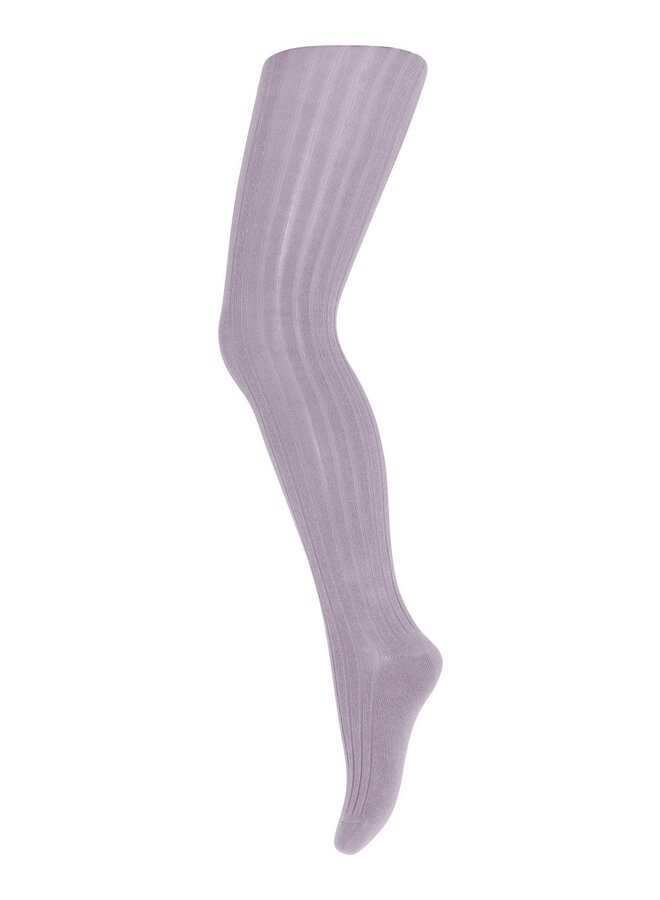 Cotton rib tights – 1022 Lavender sky