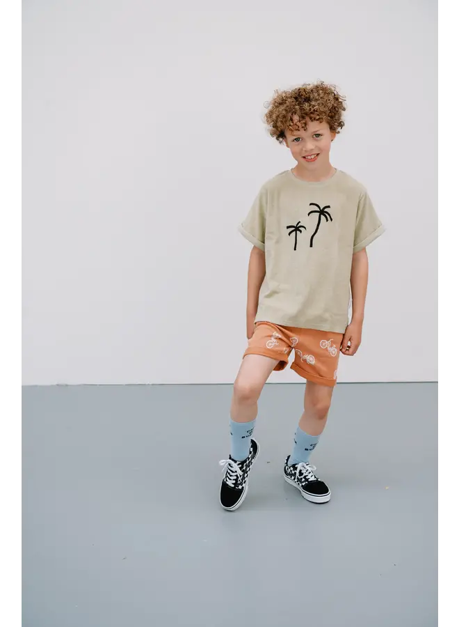 Sproet & Sprout - Terry T-shirt Palmtrees - Aloe vera