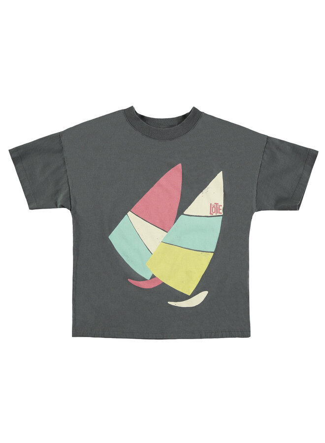 Lötiekids - Wide fit tshirt – Sails anthracita