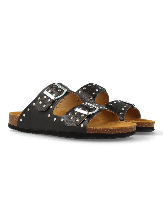 78010 – Woman slipper – Black metallic