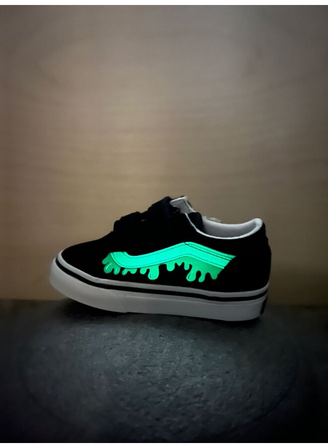 Vans - Old skool V glow slime footwear – Black/green