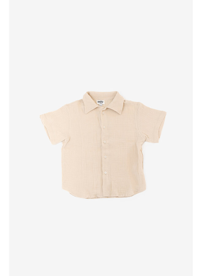 Oversized blouse - Baby cotton beige