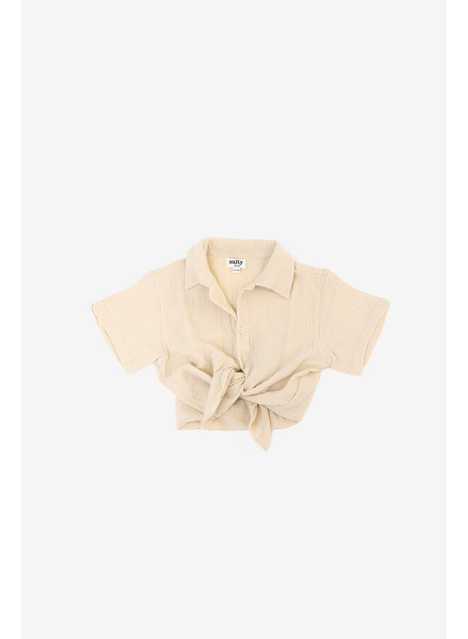 Salty Stitch - Oversized blouse - Baby cotton beige