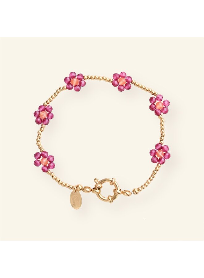 Pink Flower armband