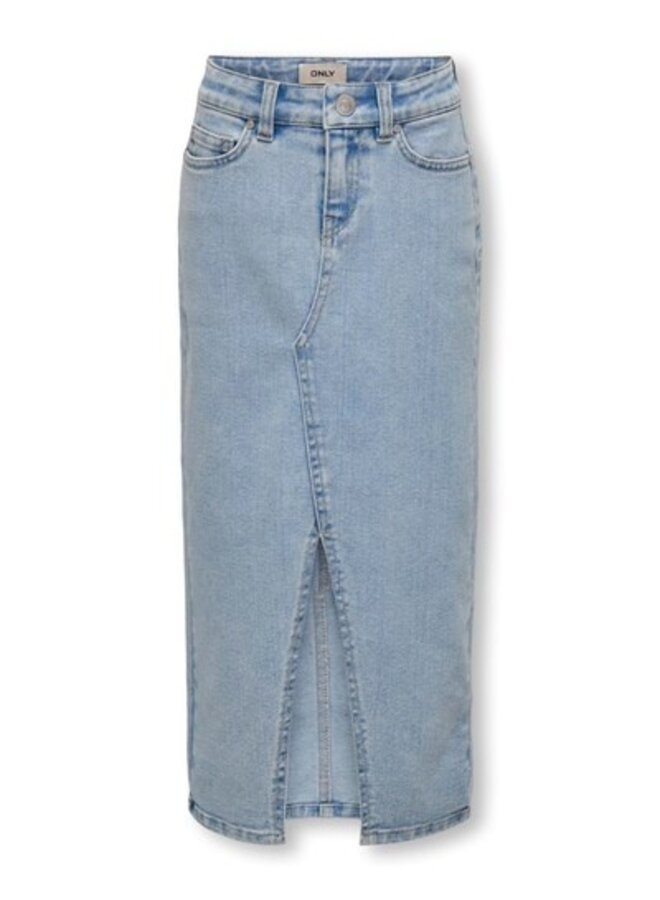 Siri – Front slit skirt denim gua noos - Light Blue Denim