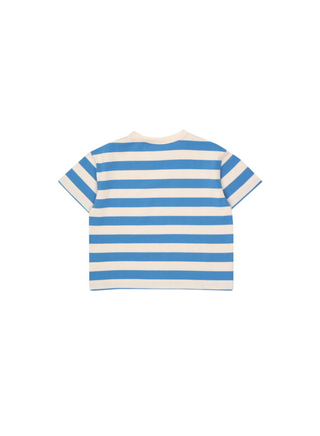 Tiny Cottons - Stripes tee – Light cream / azure