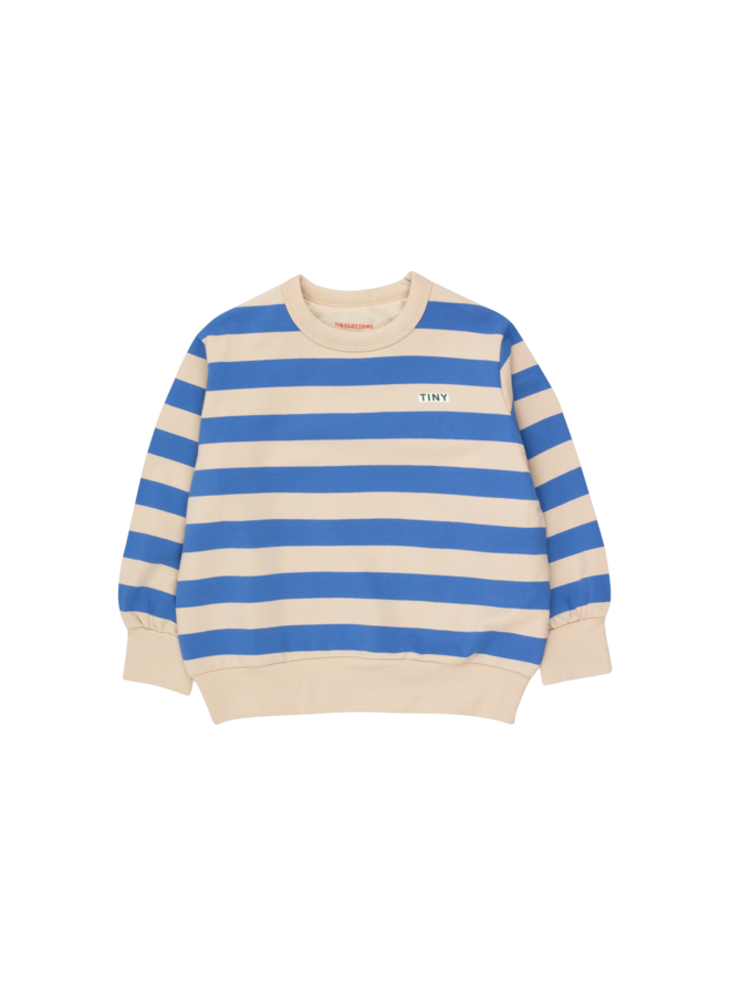 Tiny Cottons - Stripes sweatshirt – Vanilla / ultramarine