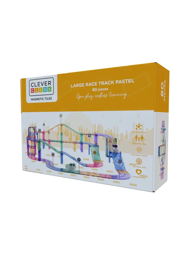 Cleverclixx - Large Race Track pastel - 80 Pieces