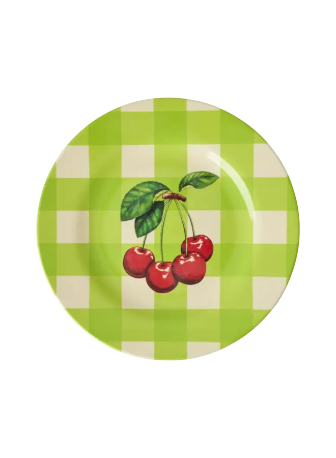 Melamine bord – groen - Love Therapy Cherry Print