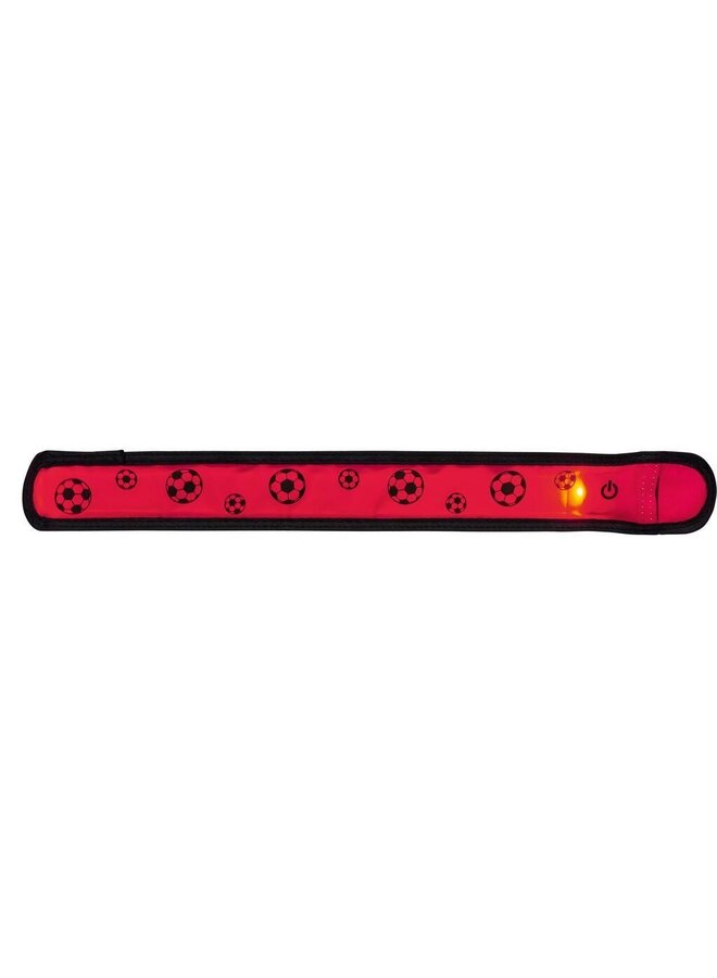 30494 - Klaparmband LED voetbal - Rood