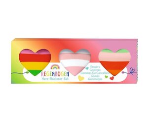 Moses - 26888 - Regenboog gum hart 3 in set - Spruit kids conceptstore