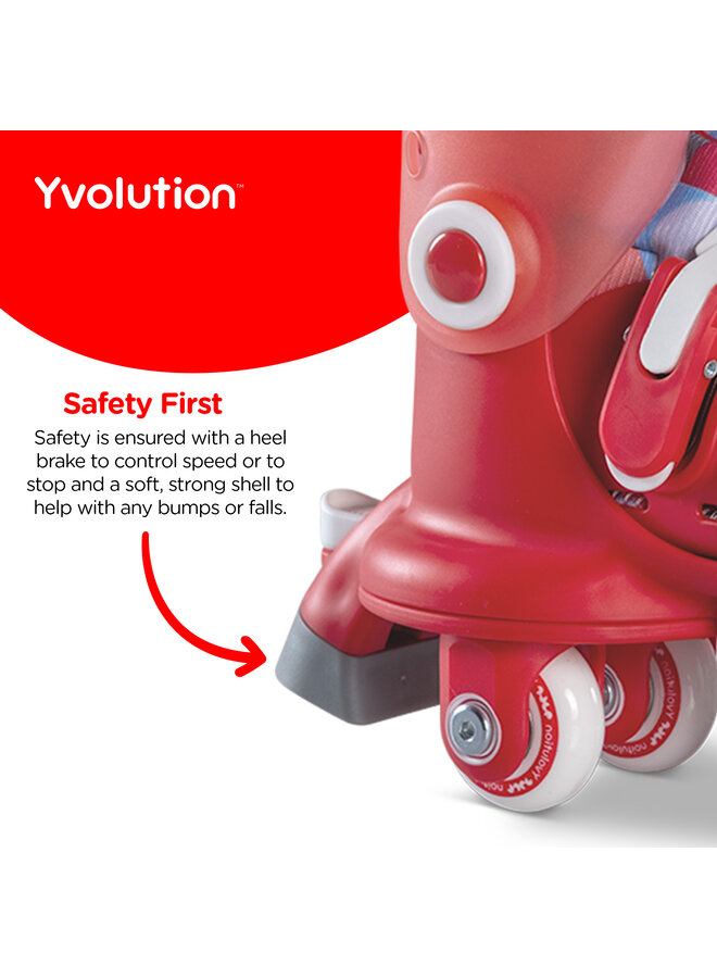 Yvolution - YC01R4 - Twista skates - rood (29 t/m 33)