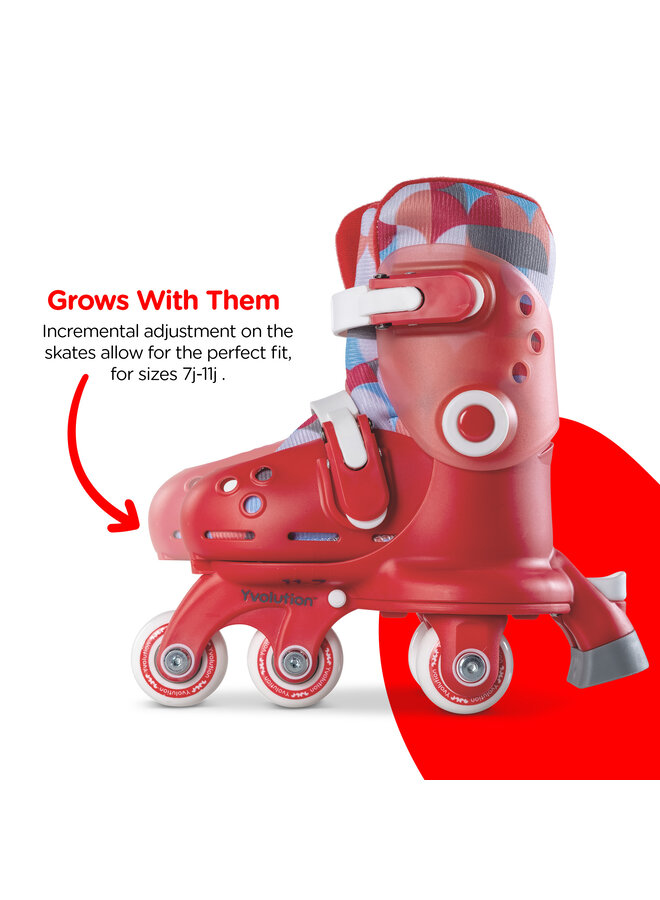 Yvolution - YC01R4 Twista skates - Rood (30 t/m 34)