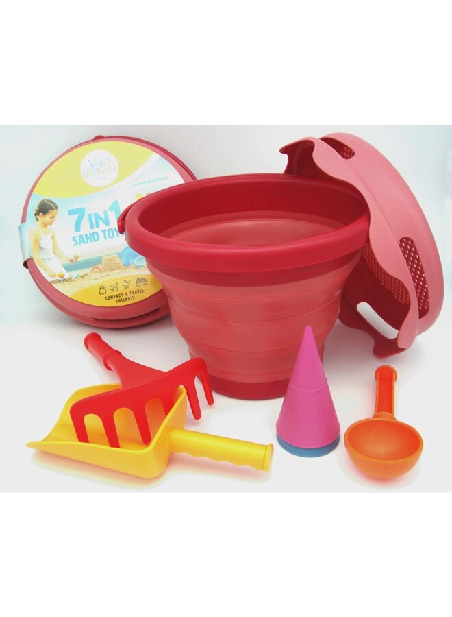 7in1 Sand toys – zand speelgoed rood