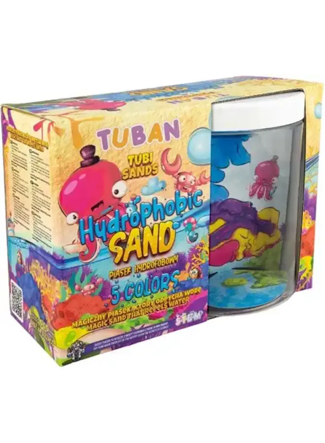 Tuban - Hydrophobic sand set – 5 colors with aquarium