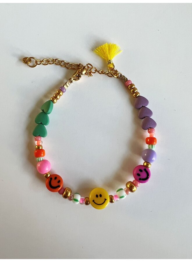 Armbandje Smiley-hartjes