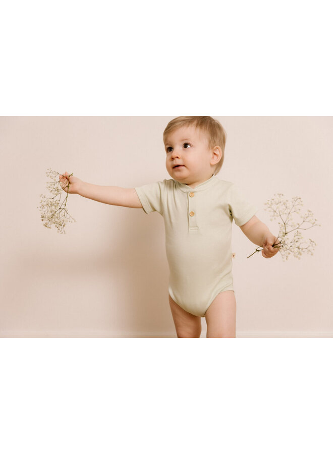 Uaua - Onesie With Buttons Short Sleeves – Crema