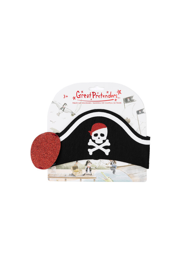 Great Pretenders - 11190 - Pirate Hat Headband with eyepatch