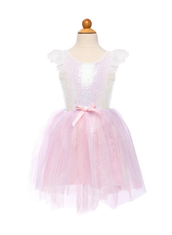 Dreamy Unicorn Dress Iridescent/Pink With Headband