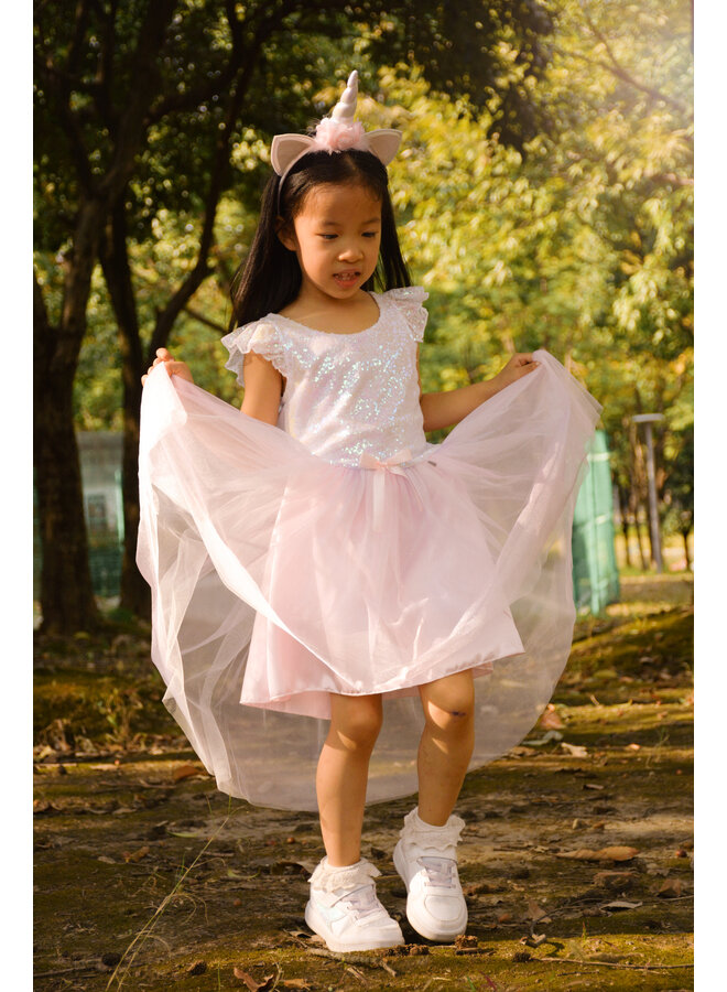 Great Pretenders - Dreamy Unicorn Dress Iridescent/Pink With Headband