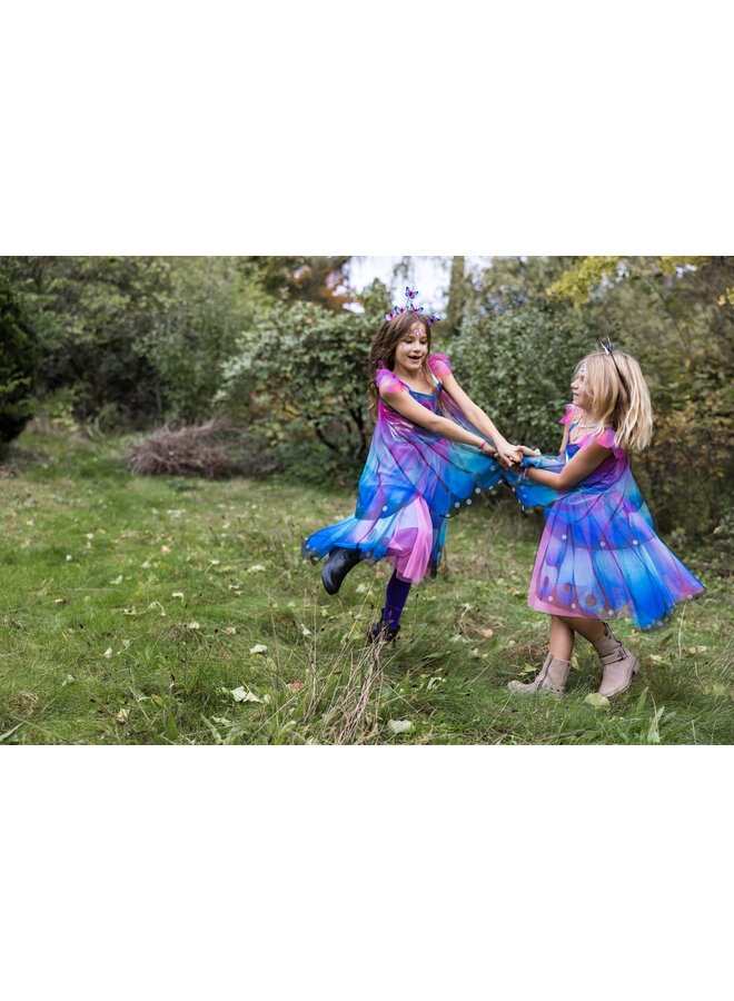 Great Pretenders - 32545 - Butterfly Twirl Dress & Wings Blue/Purple 5/6Y