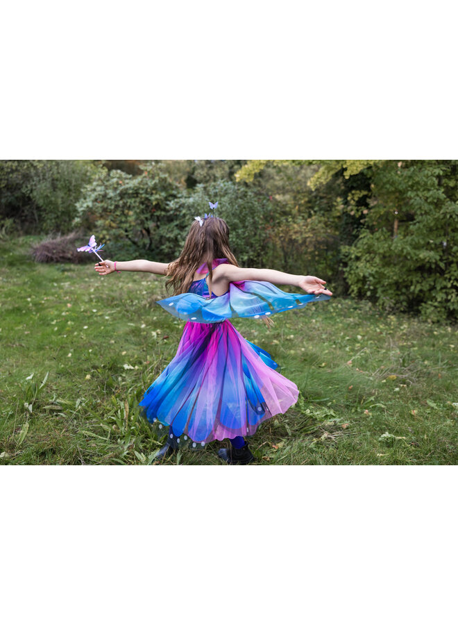 Great Pretenders - 32545 - Butterfly Twirl Dress & Wings Blue/Purple 5/6Y