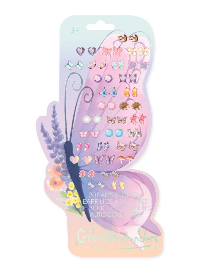 87521 Butterfly stick-on earrings