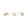 Great Pretenders - 90207- Boutique Unicorn Rainbow Rings 3 Pcs
