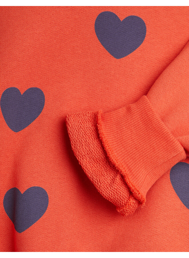 Mini Rodini - Hearts aop sweatshirt – Red