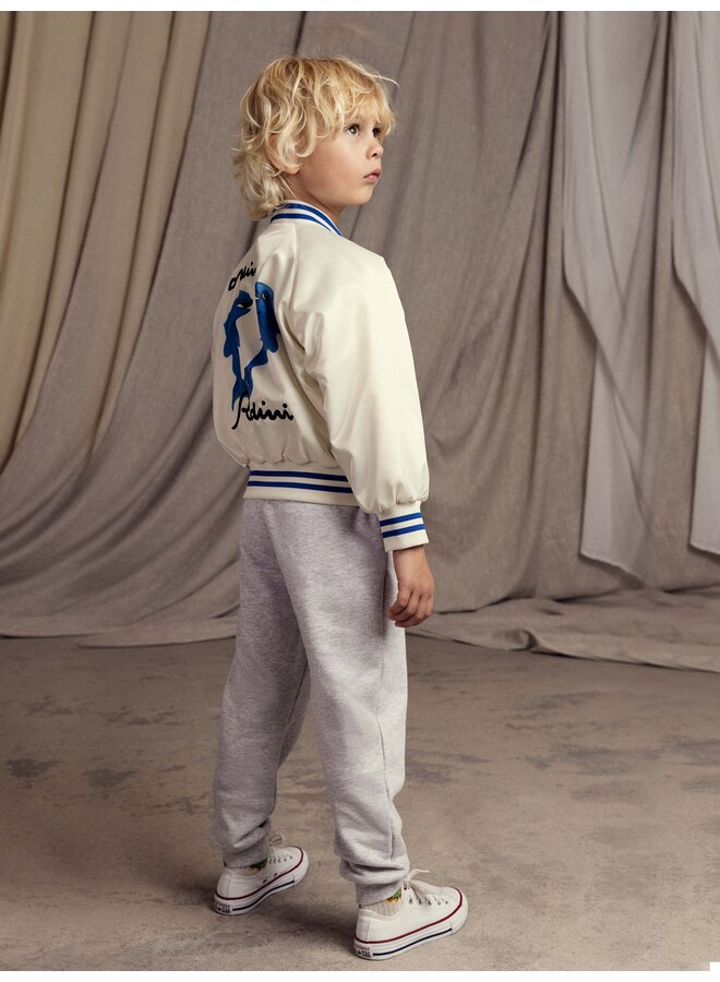 Mini Rodini - Dolphins sp lightweight baseball jacket -  White