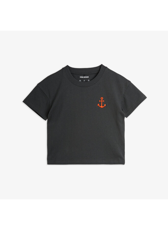 Mini Rodini - Anchor emb ss tee – Black