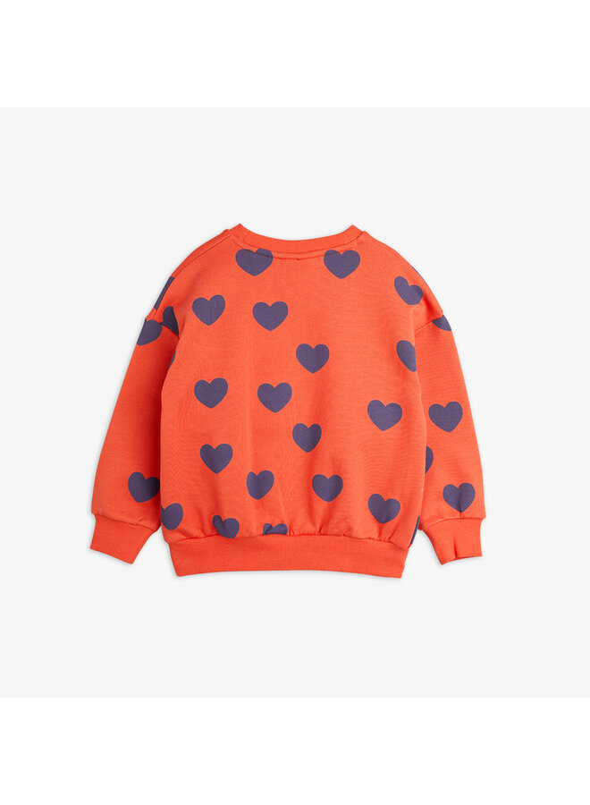 Mini Rodini - Hearts aop sweatshirt – Red