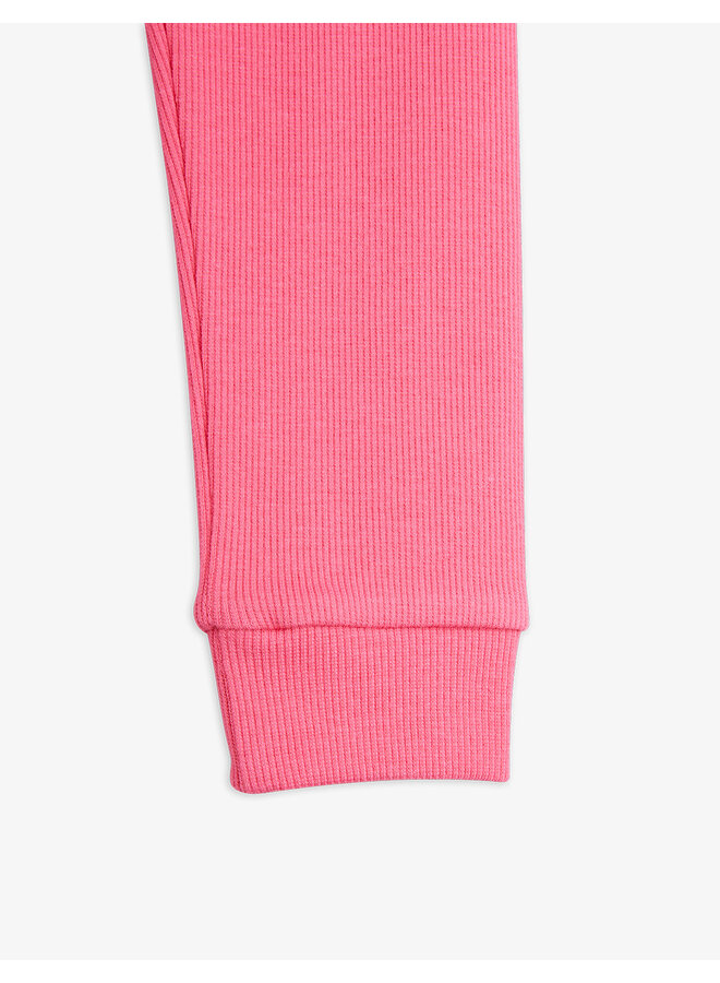 Mini Rodini - Solid rib leggings – Pink