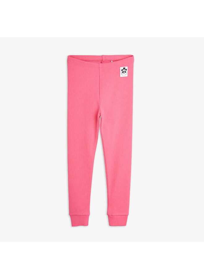 Solid rib leggings – Pink