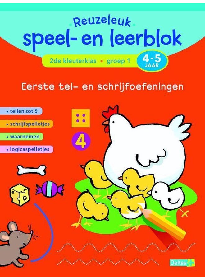 Deltas - Reuzeleuk speel- en leerblok - Tel- en schrijfoefeningen (4-5 jaar)