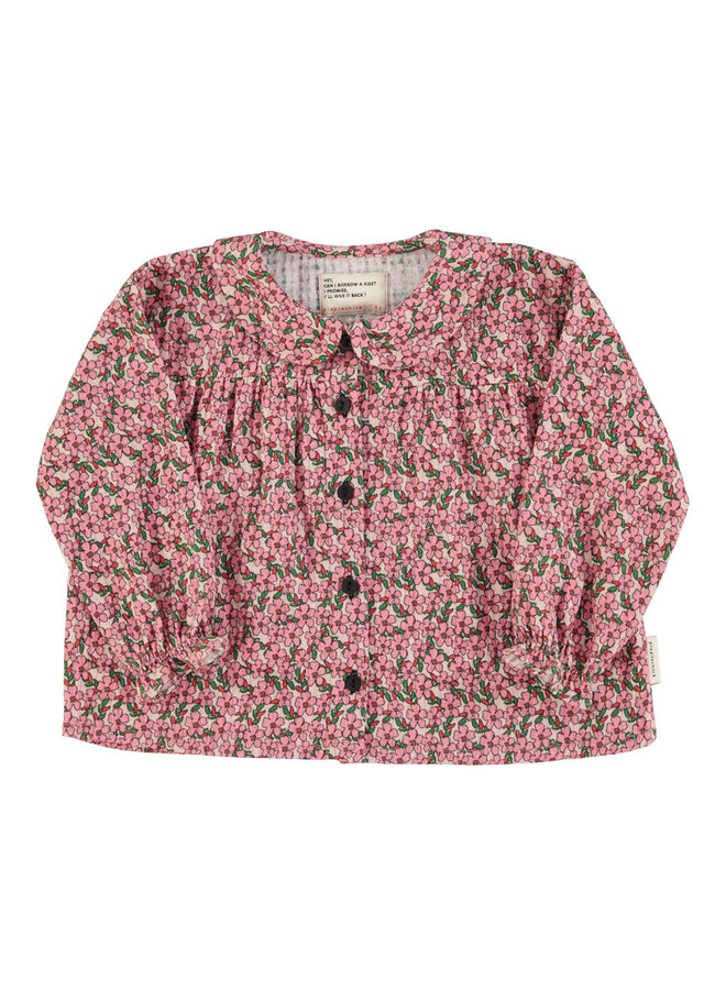 Piupiuchick - Peter pan collar blouse – Pink flowers