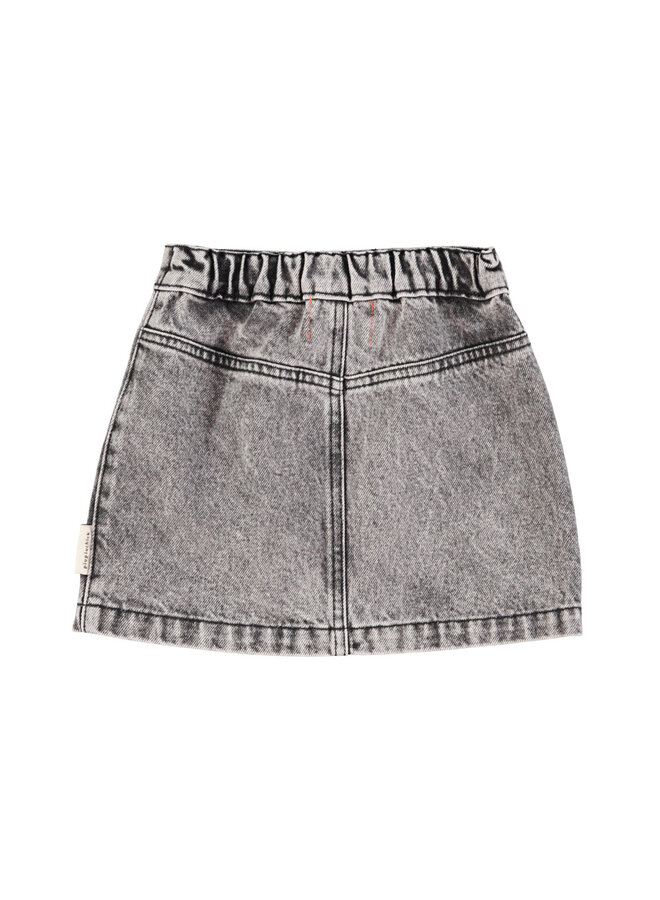 Piupiuchick - Short skirt - Washed black denim